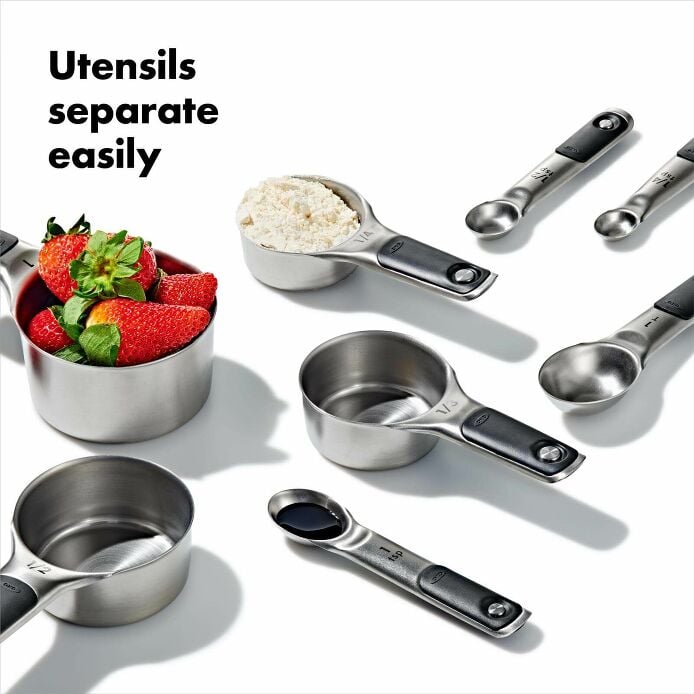 Stainless Steel Measuring Cups and Spoons Set - US 6041