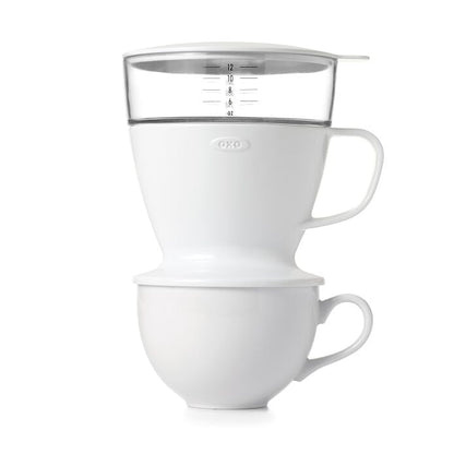 Pour-Over Coffee Maker with Water Tank - US 6458