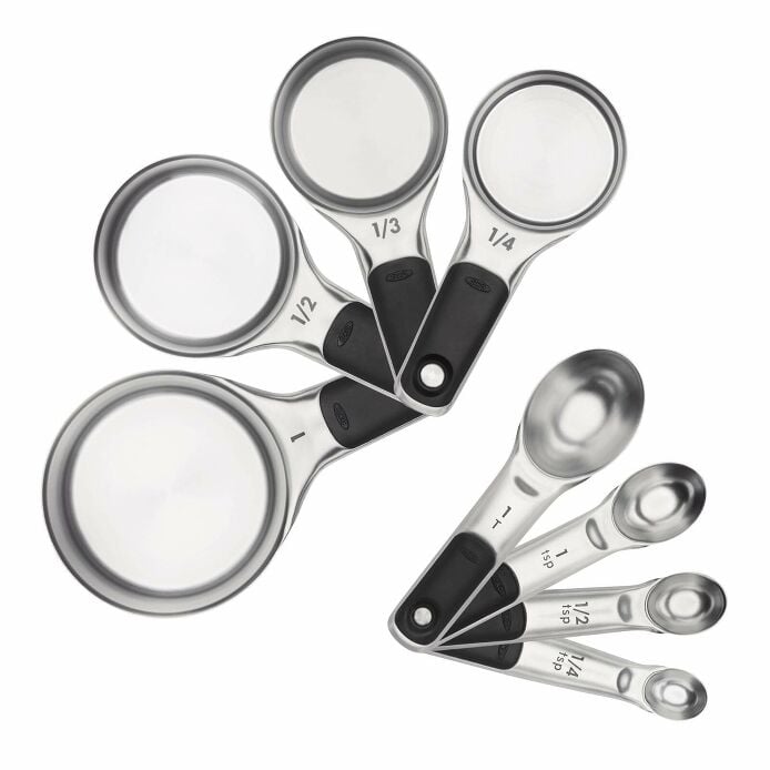 Stainless Steel Measuring Cups and Spoons Set - US 6041