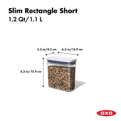 POP Container - Slim Rectangle Short (1.2 Qt.) - US 3503