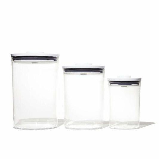 3-Piece POP Round Canister Graduated Set - US 8417