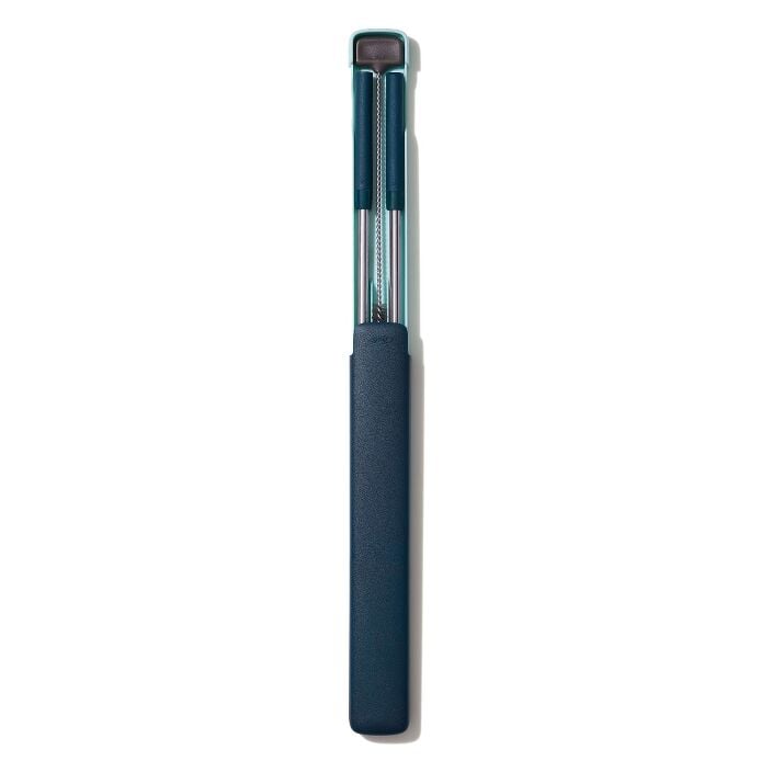 4-Piece Reusable Straw and Brush Set with Case - US 0911