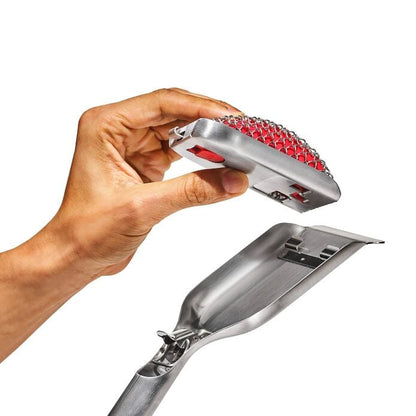 Coiled Grill Brush With Replaceable Head - US 6419