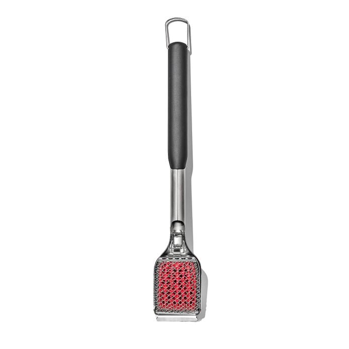 Coiled Grill Brush With Replaceable Head - US 6419