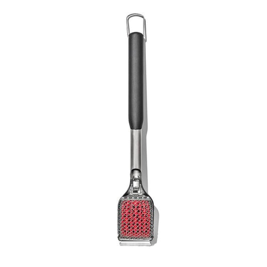 Coiled Grill Brush With Replaceable Head - US 6419
