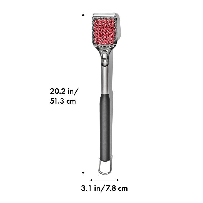Coiled Grill Brush With Replaceable Head - US 6419
