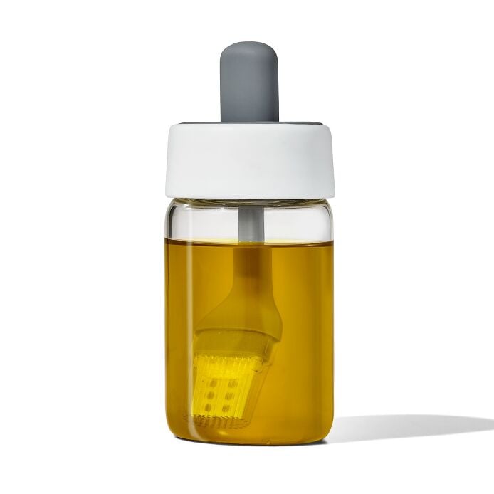 Glass Oil Bottle and Silicone Brush Set - US 9152