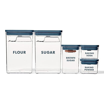 8-Piece Prelabeled Baking POP Container Set – Storm Blue - US 8487