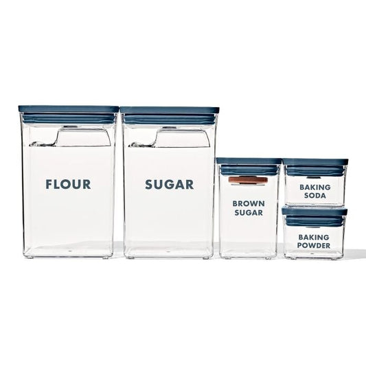 8-Piece Prelabeled Baking POP Container Set – Storm Blue - US 8487
