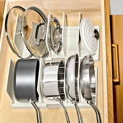 Adjustable Cookware Organizer - US 5632