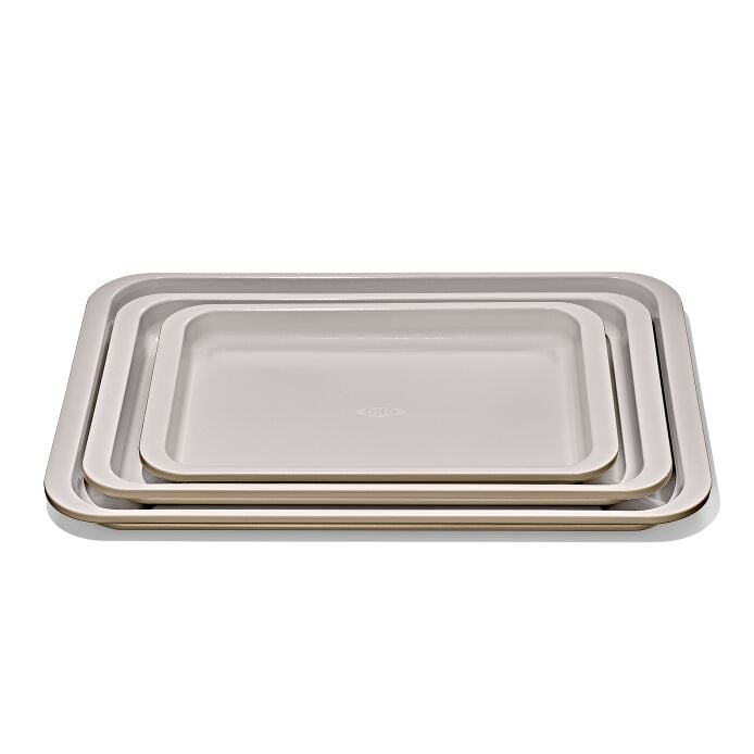 Non-Stick Pro Ceramic Coated Metal Bakeware 3Pc Set - Biscuit - US 6074