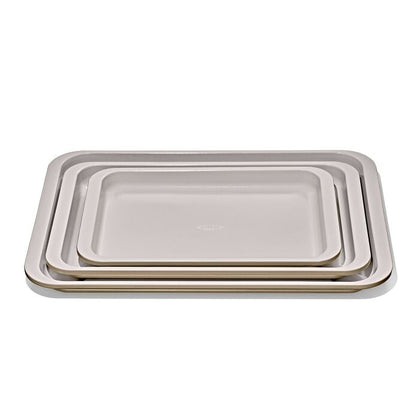 Non-Stick Pro Ceramic Coated Metal Bakeware 3Pc Set - Biscuit - US 6074