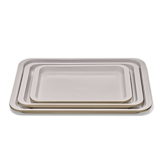 Non-Stick Pro Ceramic Coated Metal Bakeware 3Pc Set - Biscuit - US 6074