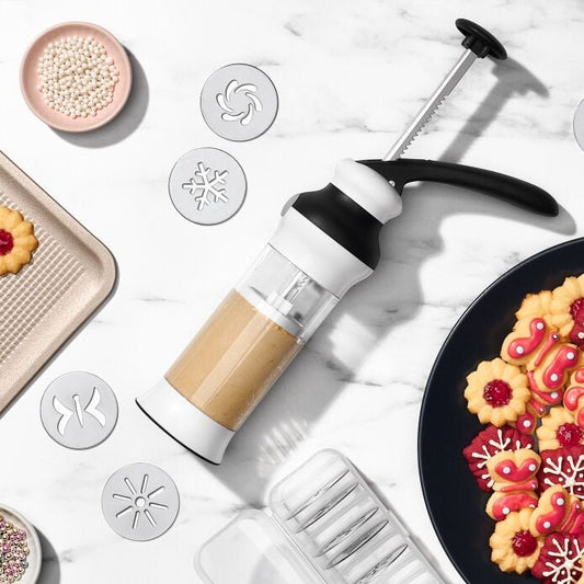 Holiday Cookie Press and Disk Set Bundle - US 5241