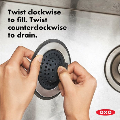 2-in-1 Silicone Sink Strainer with Stopper - US 1432