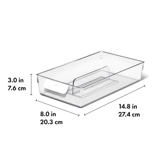 Adjustable Refrigerator Storage Bin - US 6359
