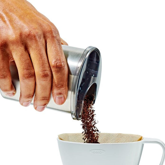 Replacement Coffee Grounds Container for Conical Burr Coffee Grinder - Stainless Steel - US 8171