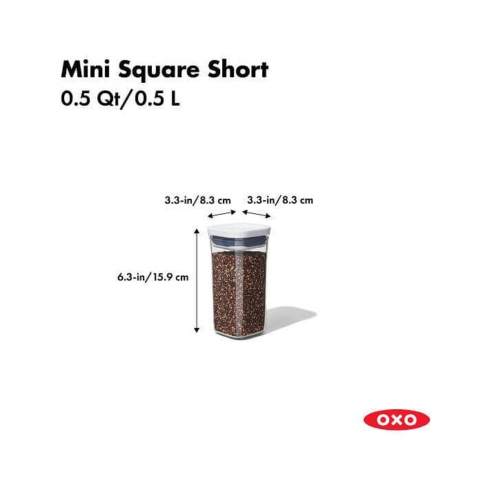 POP Container - Mini Square Short (0.5 Qt.) - US 2907