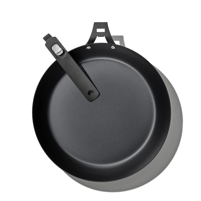 Outdoor 12-inch Carbon Steel Pan with Removable Handle - US 8761