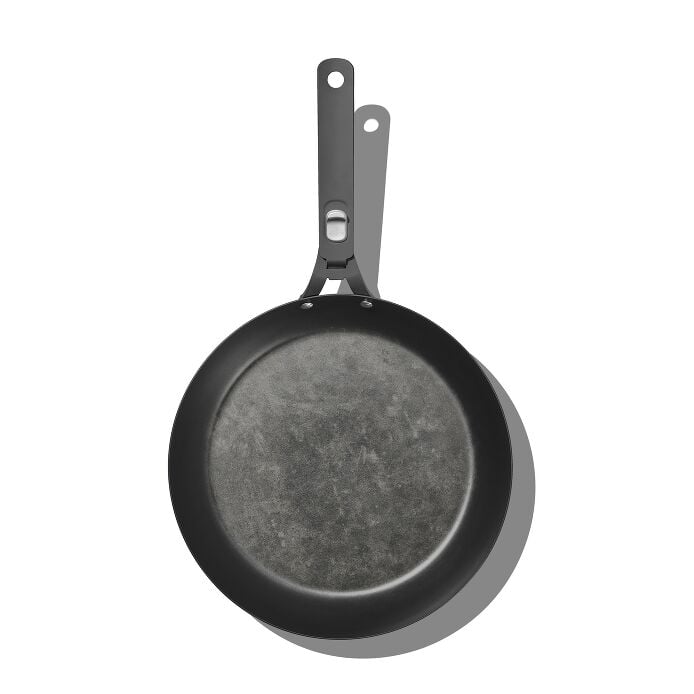 Outdoor 12-inch Carbon Steel Pan with Removable Handle - US 8761