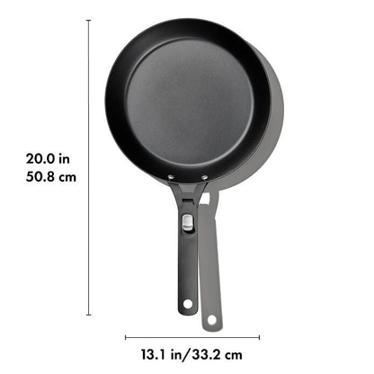 Outdoor 12-inch Carbon Steel Pan with Removable Handle - US 8761