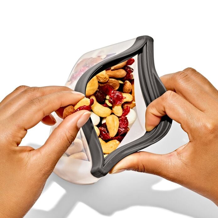Outdoor Silicone Reusable Stand Up Snack Bag (12 oz) - US 8619