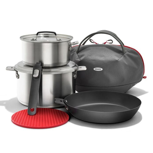 Outdoor Camp Cookware Set with Travel Bag - US 7168