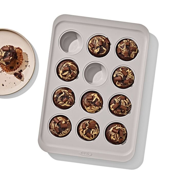 Non-Stick Pro Ceramic Coated Metal Bakeware 12 Cup Muffin Pan – Storm Blue - US 0457