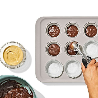 Non-Stick Pro Ceramic Coated Metal Bakeware 12 Cup Muffin Pan – Storm Blue - US 0457