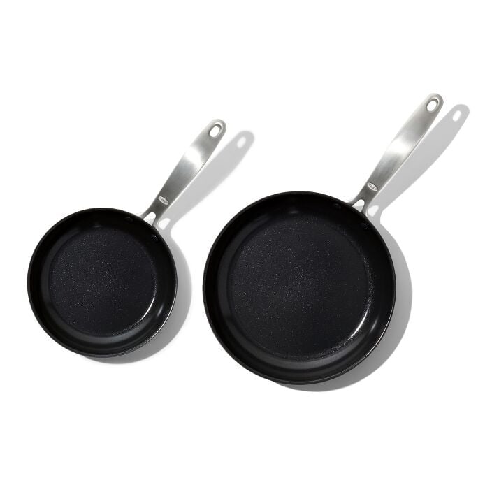 Enhanced Non-Stick 2-Piece Frypan Set — Black - US 8073