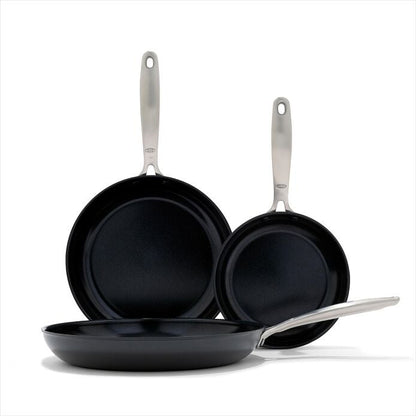 Enhanced Non-Stick 3-Piece Frypan Set — Black - US 4710