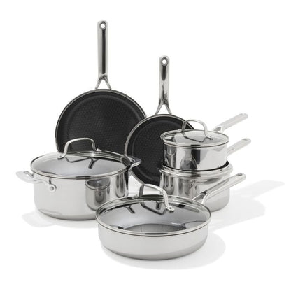 Trident Hybrid Non-Stick Stainless Steel 10-Piece Set - US 3896