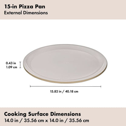 Non-Stick Pro Ceramic Coated Metal Bakeware 14" Pizza Pan - Biscuit - US 5533