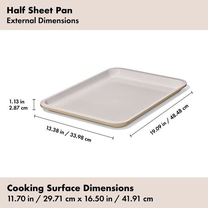 Non-Stick Pro Ceramic Coated Metal Bakeware Half Sheet Pan - Biscuit - US 7568