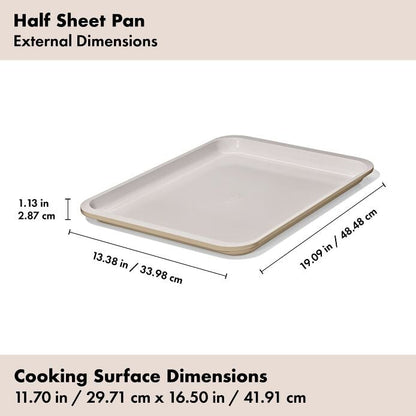 Non-Stick Pro Ceramic Coated Metal Bakeware Half Sheet Pan - Biscuit - US 7568