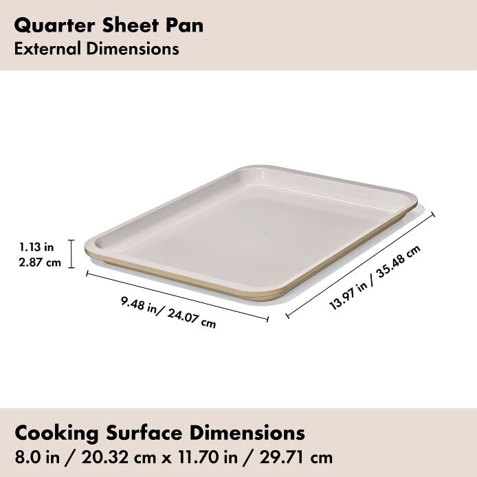 Non-Stick Pro Ceramic Coated Metal Bakeware Quarter Sheet Pan - Biscuit - US 6391