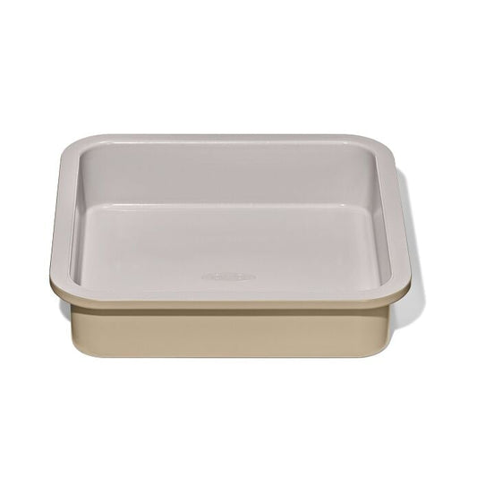 Non-Stick Pro Ceramic Coated Metal Bakeware 9" Square Cake Pan - Biscuit - US 5582