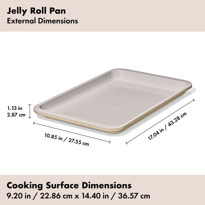 Non-Stick Pro Ceramic Coated Metal Bakeware Jelly Roll Pan - Biscuit - US 7803