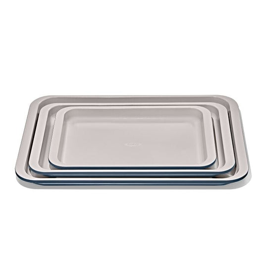 Non-Stick Pro Ceramic Coated Metal Bakeware 3Pc Set - Storm Blue - US 9931