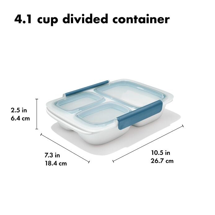 Prep & Go 4.1-Cup Divided Container - Ocean Blue - US 4262