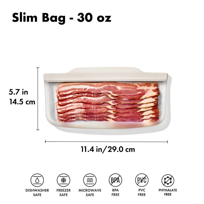 Silicone Reusable Bag - Slim Bag (20 oz) - Oat - US 8367