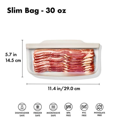 Silicone Reusable Bag - Slim Bag (20 oz) - Oat - US 8367