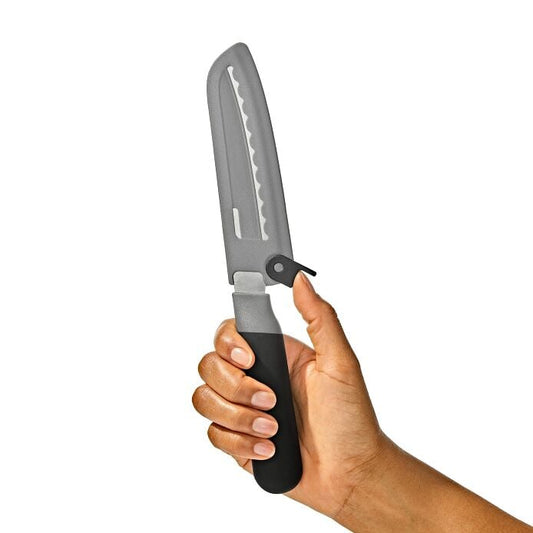 5 in Serrated Utility Knife with Locking Sheath - US 1113