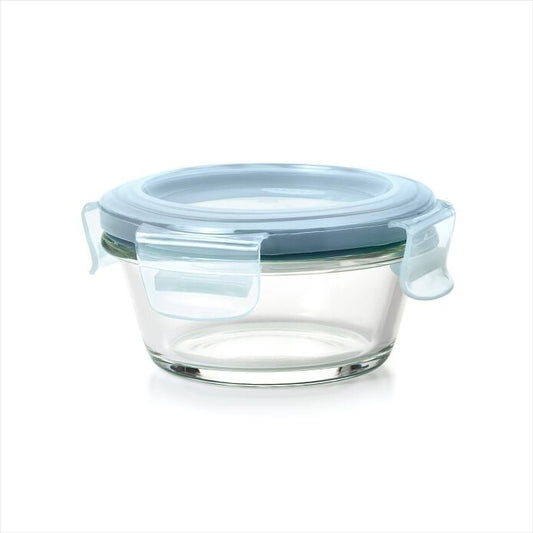Smart Seal 1-Cup Glass Round Container - Arctic Blue - US 9776