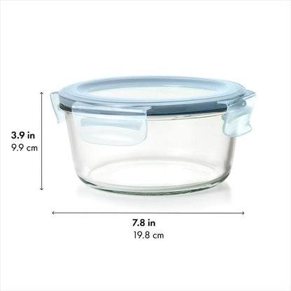 Smart Seal 7-Cup Glass Round Container - Arctic Blue - US 2731