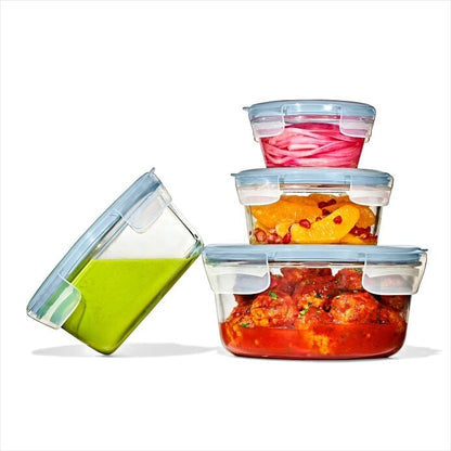 Smart Seal 2-Cup Glass Round Container - Arctic Blue - US 4815