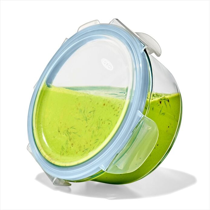 Smart Seal 4-Cup Glass Round Container - Arctic Blue - US 9367