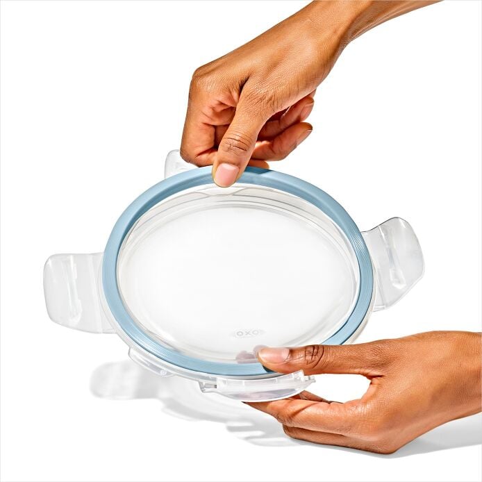 Smart Seal 2-Cup Glass Round Container - Arctic Blue - US 4815
