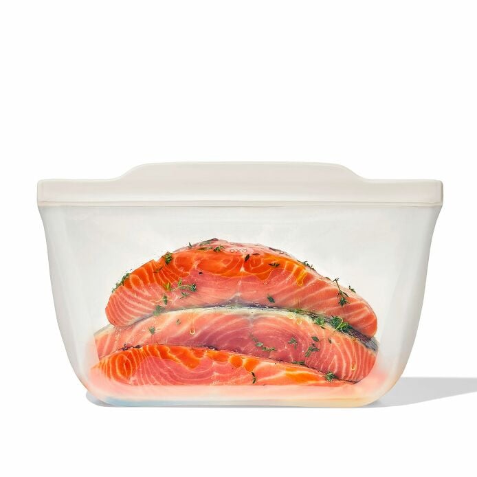 Silicone Reusable Bag - Stand-Up Half Gallon (64 oz) - Oat - US 2296