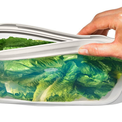Silicone Reusable Bag - Stand-Up Half Gallon (64 oz) - Oat - US 2296